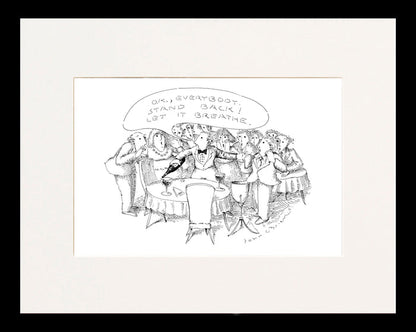 Let It Breathe Cartoon Print