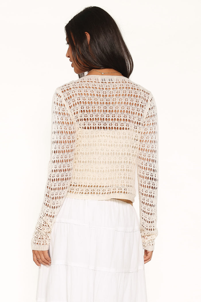 KNITWEAR Lorelle Pointelle Cardigan - Butter Yellow