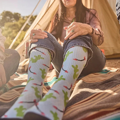 Lucky Chuck Women's Cowboy Compass Performance Boot Socks