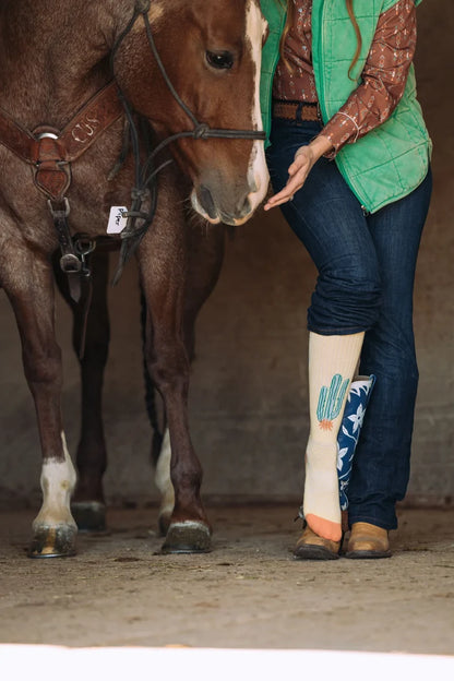 Lucky Chuck Women's Desert Spirit Cowgirl Performance Boot Socks