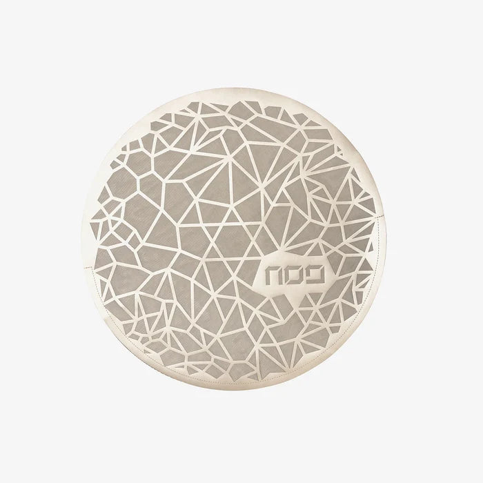 MATZO COVER IN GEOMETRIC DESIGN IN CHAMPAGNE