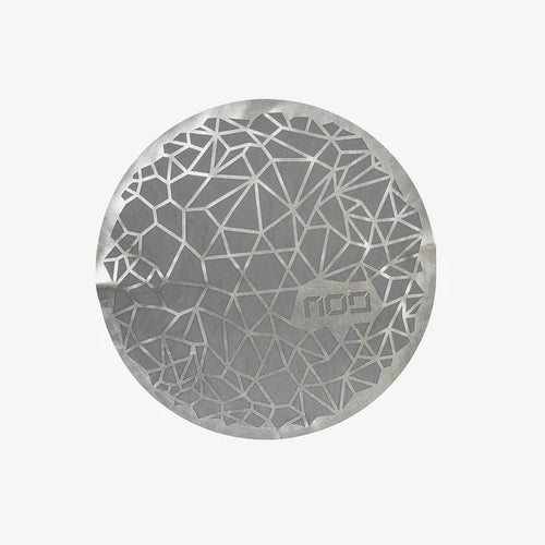 MATZO COVER WITH GEOMETRIC DESIGN IN SILVER