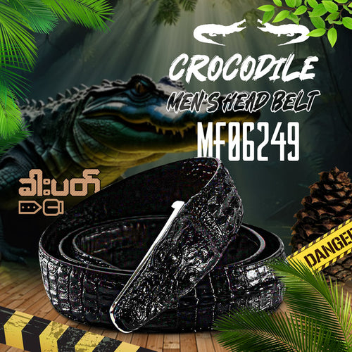MF06249 Crocodile Men's Head Belt