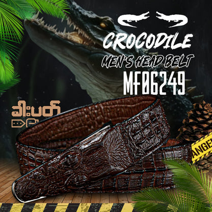 MF06249 Crocodile Men's Head Belt