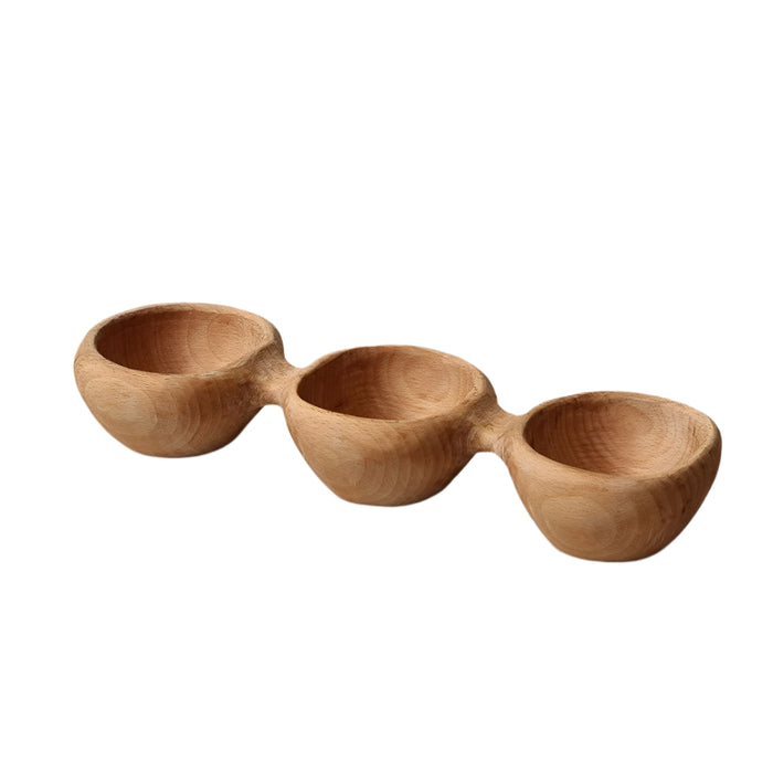 MIRO WOODEN 3 BOWL SET