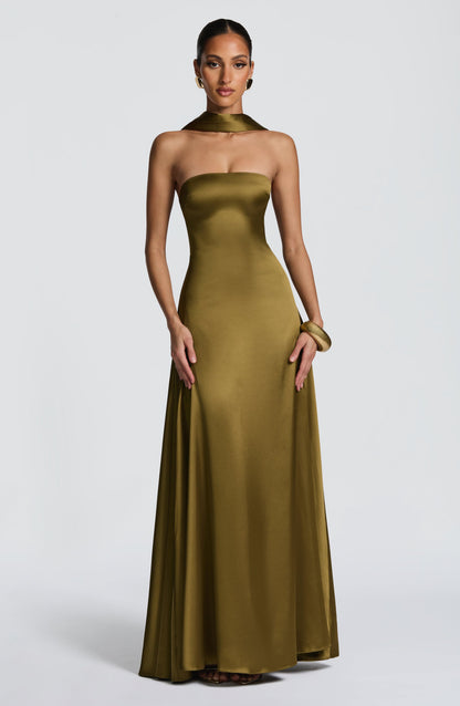 Morven Maxi Dress - Deep Olive