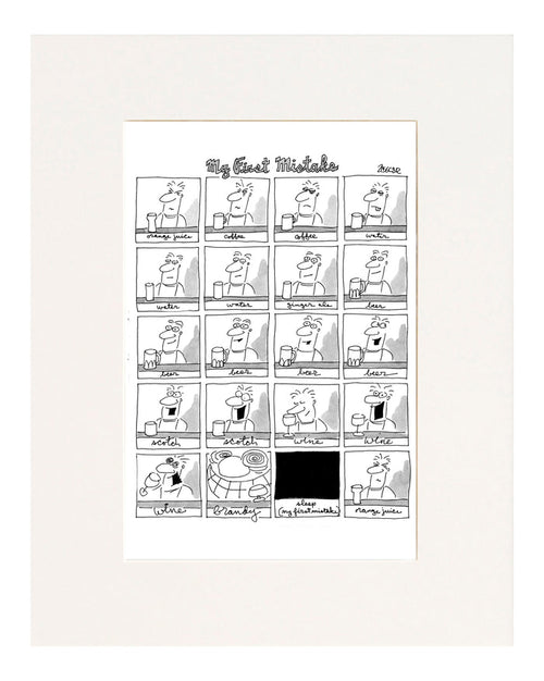 My First Mistake Cartoon Print