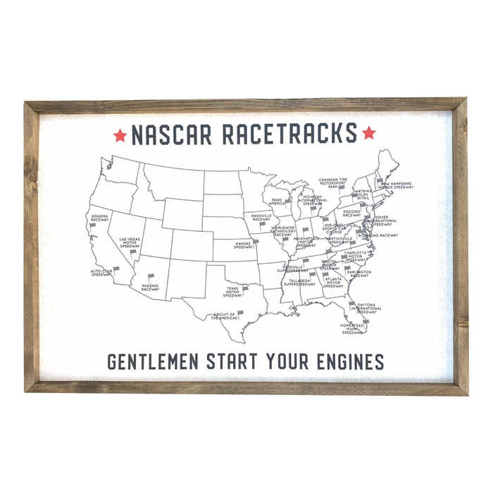 Nascar Map Pinboard