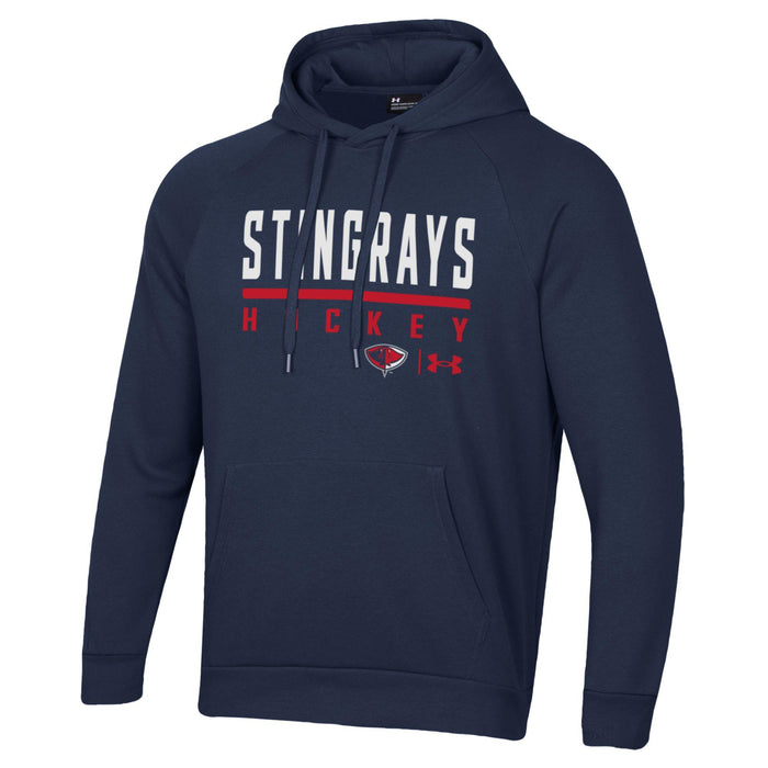 Navy Under Armour Hockey Bar All Day Fleece Hood