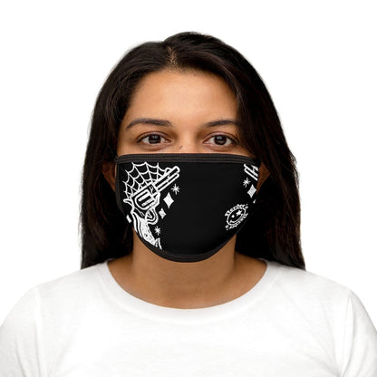 Nerdee's - "Bandit"  (WHT Design 01) - Mixed-Fabric Face Mask - Black
