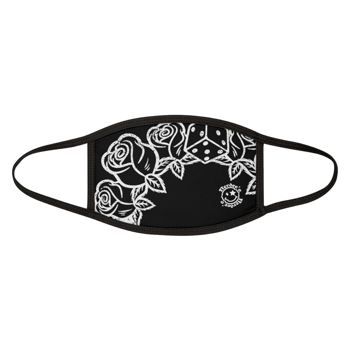 Nerdee's - "Bandit" (WHT Design 02) - Mixed-Fabric Face Mask - Black