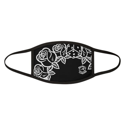 Nerdee's - "Bandit" (WHT Design 02) - Mixed-Fabric Face Mask - Black