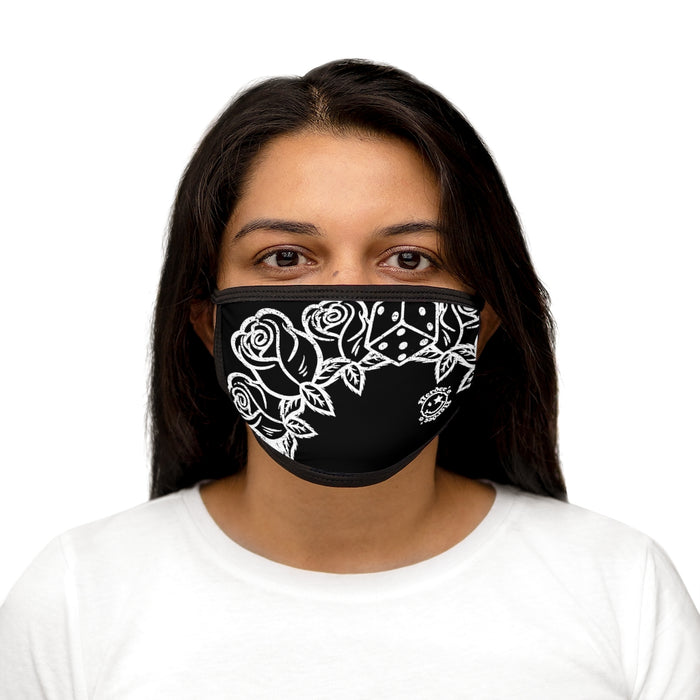 Nerdee's - "Bandit" (WHT Design 02) - Mixed-Fabric Face Mask - Black