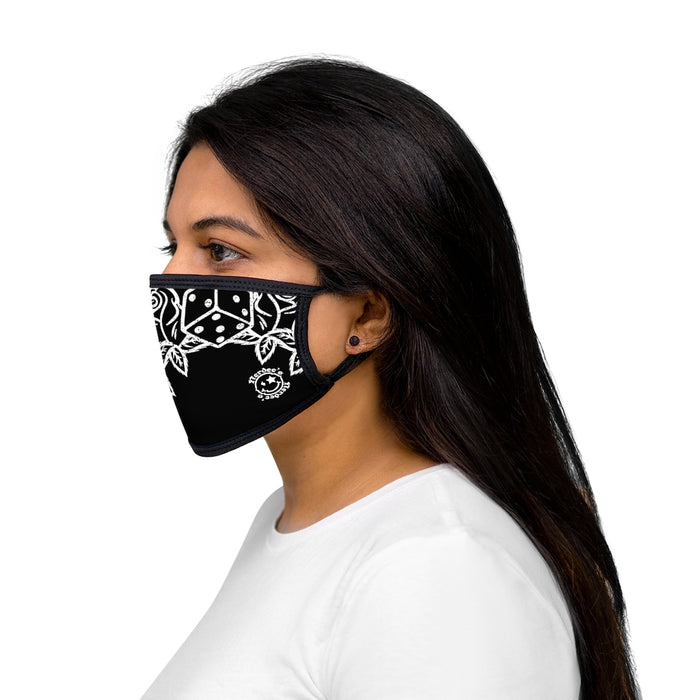Nerdee's - "Bandit" (WHT Design 02) - Mixed-Fabric Face Mask - Black
