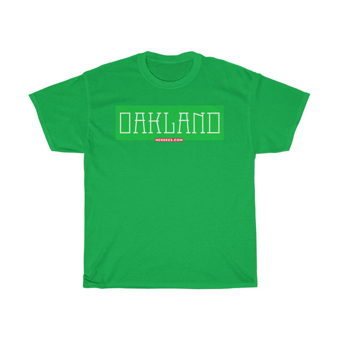 Nerdee's - Neighborhood Tee's - "Oakland" (GRN Design 01)  - Unisex Heavy Cotton Tee