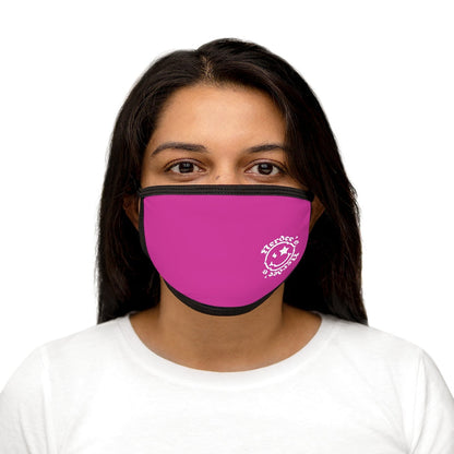 Nerdee's - OE "Mr. Smiley" Logo (WHT Design 01) - Mixed-Fabric Face Mask - Hot Pink
