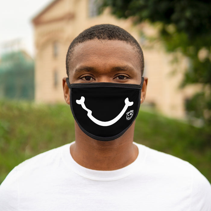 Nerdee's - "Smiley Face" with Logo (WHT Design 01) - Mixed-Fabric Face Mask