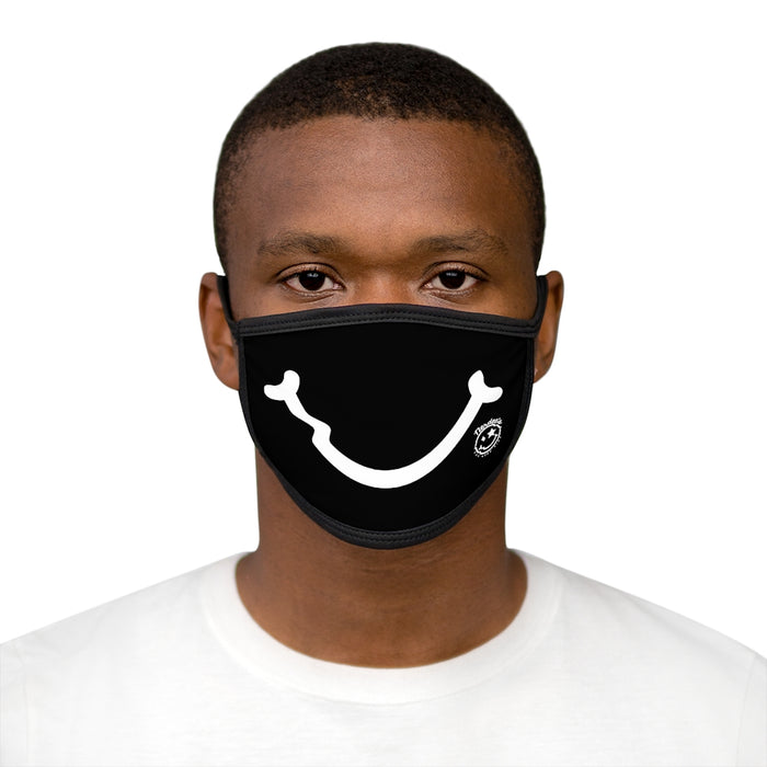 Nerdee's - "Smiley Face" with Logo (WHT Design 01) - Mixed-Fabric Face Mask