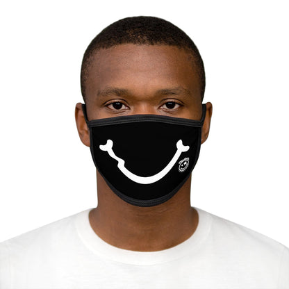 Nerdee's - "Smiley Face" with Logo (WHT Design 01) - Mixed-Fabric Face Mask