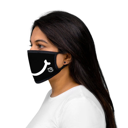Nerdee's - "Smiley Face" with Logo (WHT Design 01) - Mixed-Fabric Face Mask