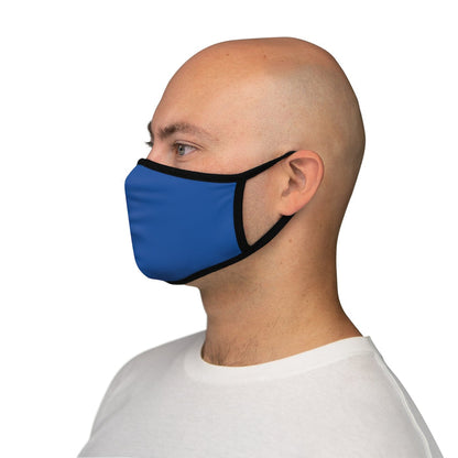 Nerdee's - The Nerd Bizz - Official Logo (White) - Fitted Polyester Face Mask - Blue