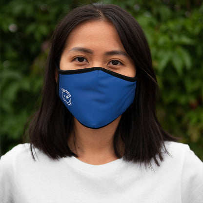 Nerdee's - The Nerd Bizz - Official Logo (White) - Fitted Polyester Face Mask - Blue