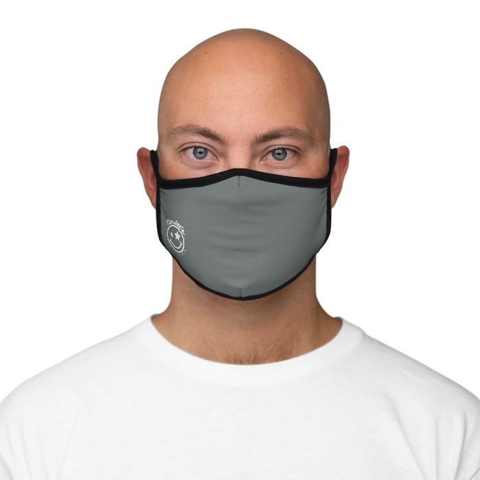Nerdee's - The Nerd Bizz - Official Logo (White) - Fitted Polyester Face Mask - Dark Gray