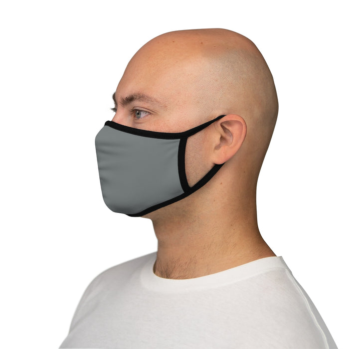 Nerdee's - The Nerd Bizz - Official Logo (White) - Fitted Polyester Face Mask - Dark Gray