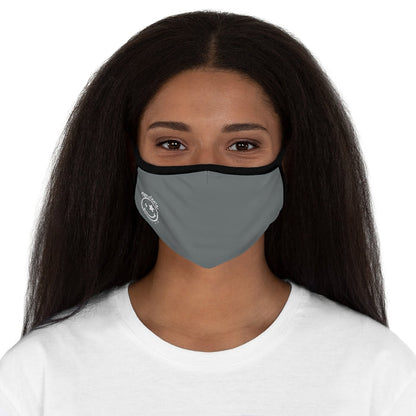 Nerdee's - The Nerd Bizz - Official Logo (White) - Fitted Polyester Face Mask - Dark Gray