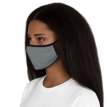 Nerdee's - The Nerd Bizz - Official Logo (White) - Fitted Polyester Face Mask - Dark Gray