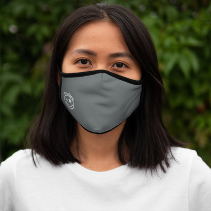 Nerdee's - The Nerd Bizz - Official Logo (White) - Fitted Polyester Face Mask - Dark Gray