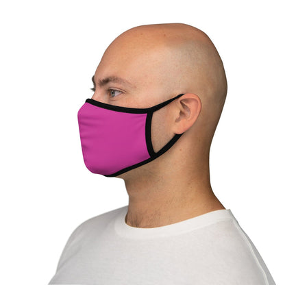 Nerdee's - The Nerd Bizz - Official Logo (White) - Fitted Polyester Face Mask - Hot Pink