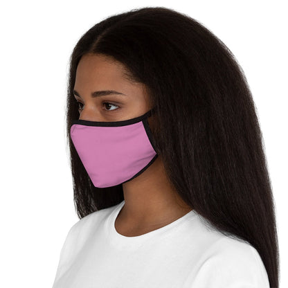 Nerdee's - The Nerd Bizz - Official Logo (White) - Fitted Polyester Face Mask - Pink