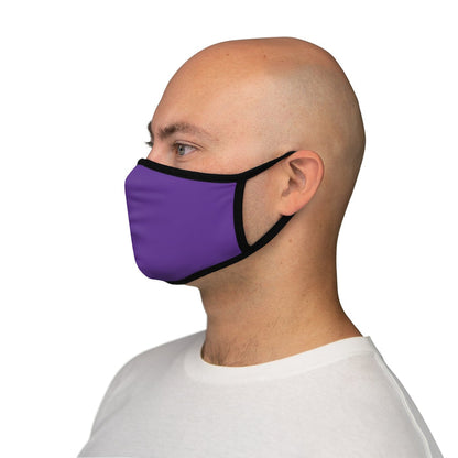 Nerdee's - The Nerd Bizz - Official Logo (White) - Fitted Polyester Face Mask - Purple
