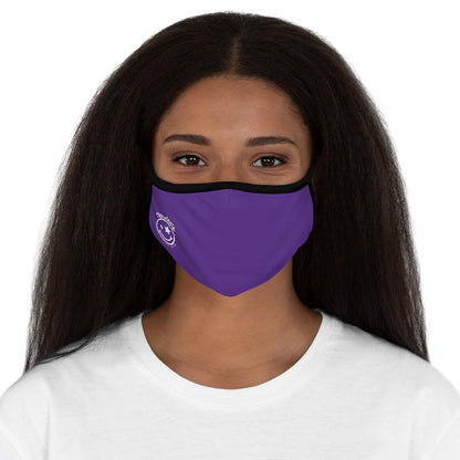 Nerdee's - The Nerd Bizz - Official Logo (White) - Fitted Polyester Face Mask - Purple