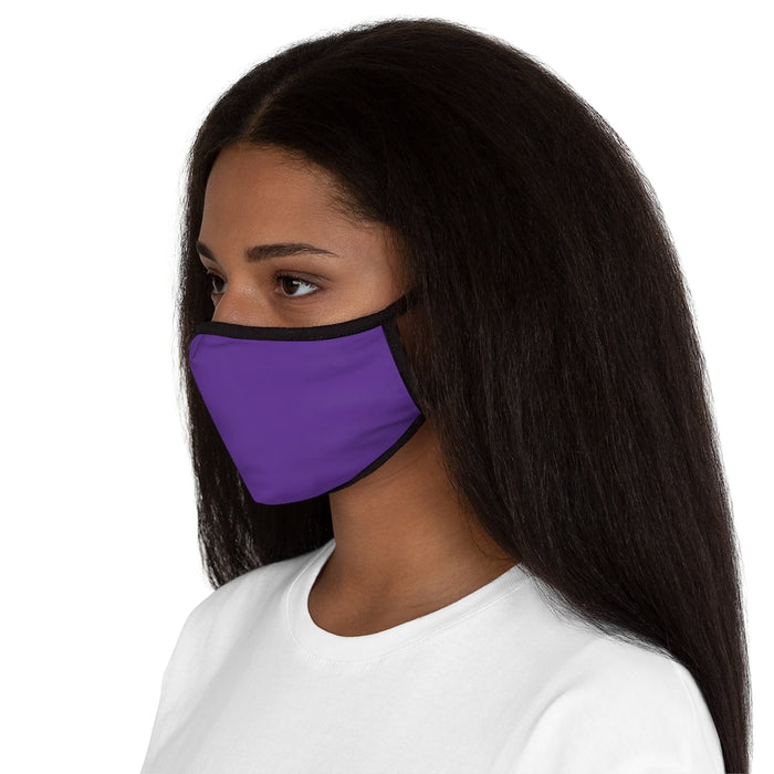 Nerdee's - The Nerd Bizz - Official Logo (White) - Fitted Polyester Face Mask - Purple