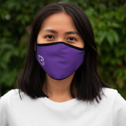 Nerdee's - The Nerd Bizz - Official Logo (White) - Fitted Polyester Face Mask - Purple