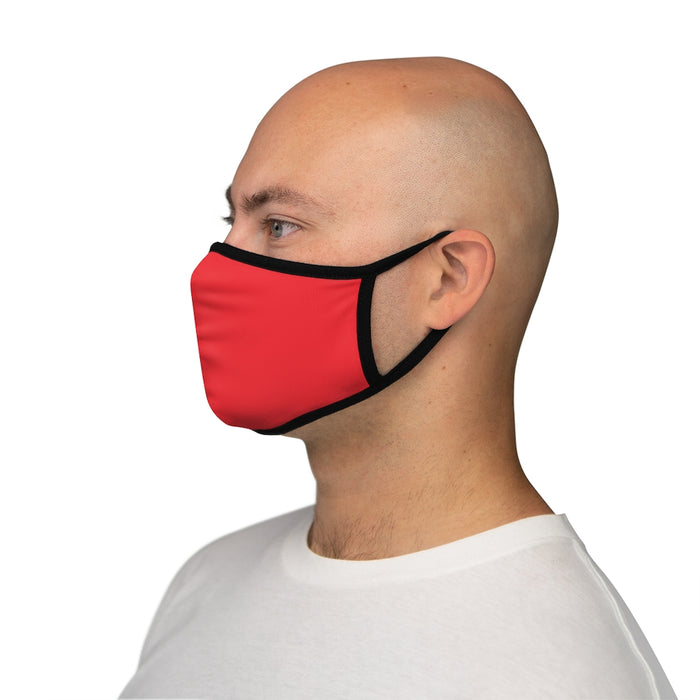 Nerdee's - The Nerd Bizz - Official Logo (White) - Fitted Polyester Face Mask - Red