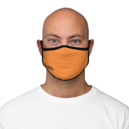 Nerdee's - The Nerd Bizz - Official Script Logo (Black) - Fitted Polyester Face Mask - Orange