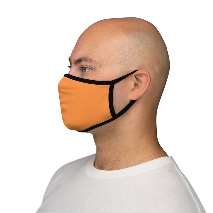 Nerdee's - The Nerd Bizz - Official Script Logo (Black) - Fitted Polyester Face Mask - Orange