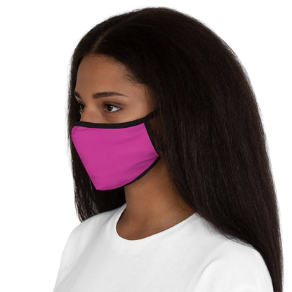 Nerdee's - The Nerd Bizz - Official Script Logo (White) - Fitted Polyester Face Mask - Hot Pink