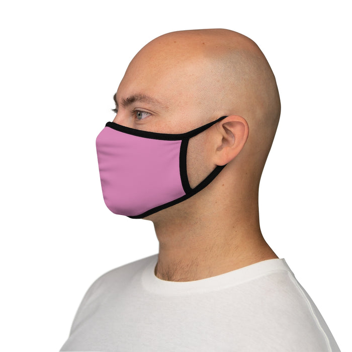 Nerdee's - The Nerd Bizz - Official Script Logo (White) - Fitted Polyester Face Mask - Pink
