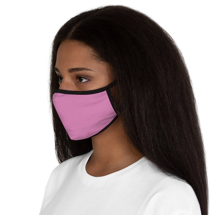 Nerdee's - The Nerd Bizz - Official Script Logo (White) - Fitted Polyester Face Mask - Pink