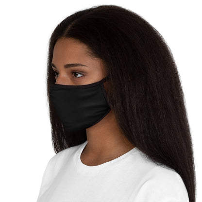 Nerdee's - The Nerd Bizz - Official Script Logo (White) - Fitted Polyester Face Mask - Black