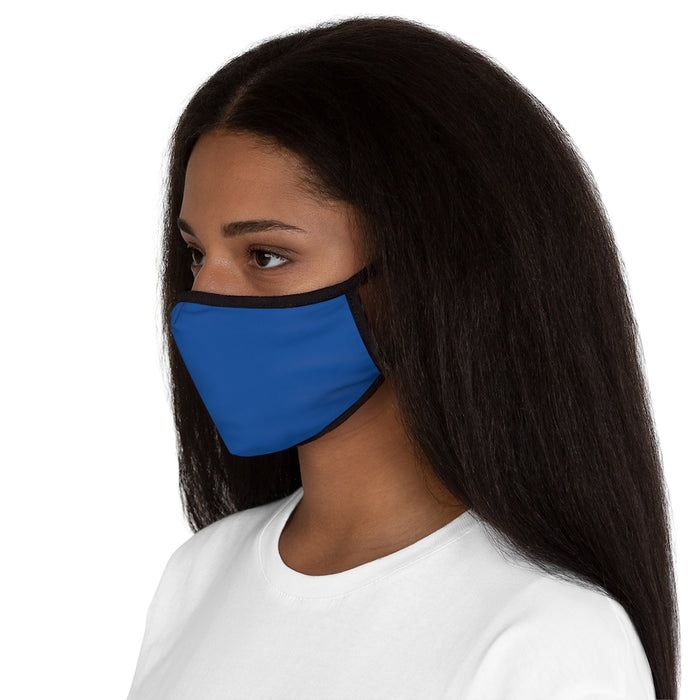 Nerdee's - The Nerd Bizz - Official Script Logo (White) - Fitted Polyester Face Mask - Blue