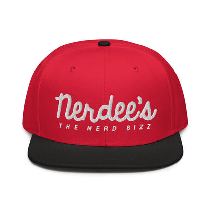 Nerdee's - The Nerd Bizz - Official Script Logo (White) Otto Snapback Hat - Multiple Colors!