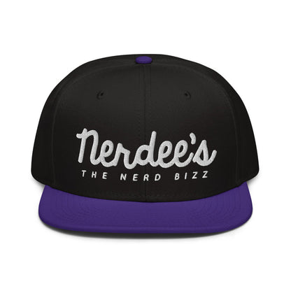 Nerdee's - The Nerd Bizz - Official Script Logo (White) Otto Snapback Hat - Multiple Colors!