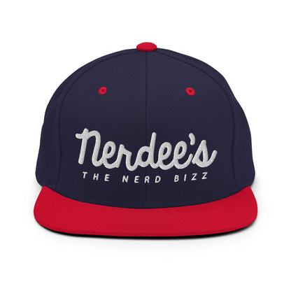 Nerdee's - The Nerd Bizz - Official Script Logo (White) Snapback Hat