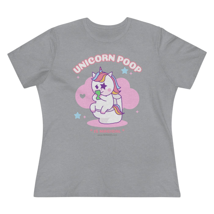 Nerdee's - Women's Premium Tee - "Unicorn Poop"