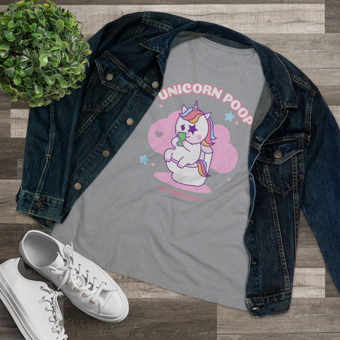 Nerdee's - Women's Premium Tee - "Unicorn Poop"